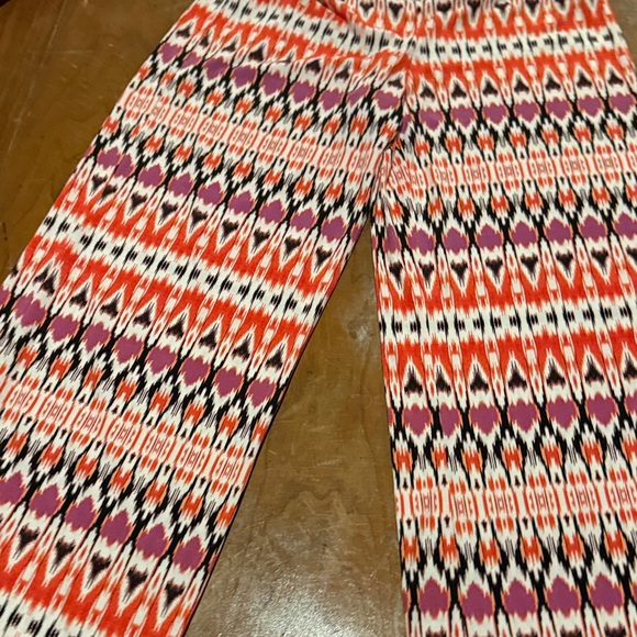Boston Proper Red and Purple Patterned Pants - Picture 6 of 14